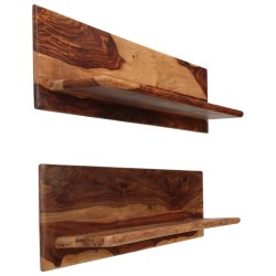 vidaXL Wandregale 2 Stk. 118 x 26 x 20 cm Massivholz