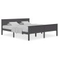 vidaXL Massivholzbett Grau Kiefer 200x200 cm vidaXL Massivholzbett Grau Kiefer 200x200 cm