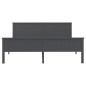 vidaXL Massivholzbett Grau Kiefer 200x200 cm vidaXL Massivholzbett Grau Kiefer 200x200 cm
