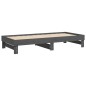 vidaXL Tagesbett Ausziehbar Grau 2x(100x200) cm Massivholz Kiefer vidaXL Tagesbett Ausziehbar Grau 2x(100x200) cm Massivholz Kiefer