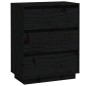 vidaXL Sideboard Schwarz 60x34x75 cm Massivholz Kiefer vidaXL Sideboard Schwarz 60x34x75 cm Massivholz Kiefer
