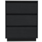 vidaXL Sideboard Schwarz 60x34x75 cm Massivholz Kiefer vidaXL Sideboard Schwarz 60x34x75 cm Massivholz Kiefer