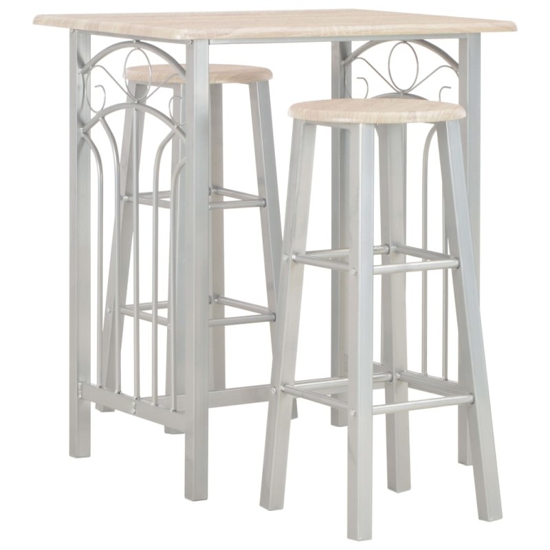 vidaXL 3-tlg. Bar-Set Holz und Stahl vidaXL 3-tlg. Bar-Set Holz und Stahl