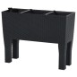 vidaXL Hochbeet Anthrazit 60x25x46 cm PP-Rattan vidaXL Hochbeet Anthrazit 60x25x46 cm PP-Rattan