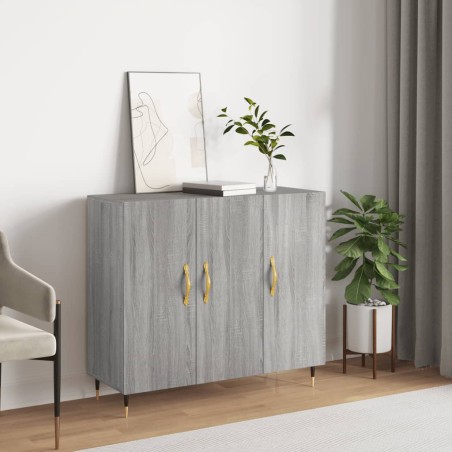 vidaXL Sideboard Grau Sonoma 90x34x80 cm Holzwerkstoff