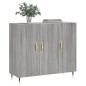vidaXL Sideboard Grau Sonoma 90x34x80 cm Holzwerkstoff vidaXL Sideboard Grau Sonoma 90x34x80 cm Holzwerkstoff