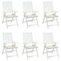 vidaXL Gartenstuhl-Kissen 6 Stk. Creme 50x50x3 cm Oxford-Gewebe vidaXL Gartenstuhl-Kissen 6 Stk. Creme 50x50x3 cm Oxford-Gewebe