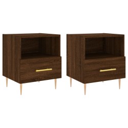 vidaXL Nachttische 2Stk. Braun Eichen-Optik 40x35x47,5cm Holzwerkstoff