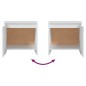 vidaXL Nachttisch Weiß 45x34x44,5 cm Holzwerkstoff vidaXL Nachttisch Weiß 45x34x44,5 cm Holzwerkstoff