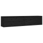 vidaXL Wandschränke 2 Stk. Schwarz 80x30x35 cm Massivholz Kiefer vidaXL Wandschränke 2 Stk. Schwarz 80x30x35 cm Massivholz Kiefer