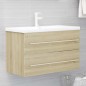 vidaXL Waschbeckenunterschrank Sonoma-Eiche 80x38,5x48cm Holzwerkstoff vidaXL Waschbeckenunterschrank Sonoma-Eiche 80x38,5x48cm Holzwerkstoff
