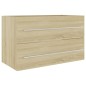 vidaXL Waschbeckenunterschrank Sonoma-Eiche 80x38,5x48cm Holzwerkstoff vidaXL Waschbeckenunterschrank Sonoma-Eiche 80x38,5x48cm Holzwerkstoff