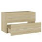 vidaXL Waschbeckenunterschrank Sonoma-Eiche 80x38,5x48cm Holzwerkstoff vidaXL Waschbeckenunterschrank Sonoma-Eiche 80x38,5x48cm Holzwerkstoff
