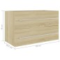 vidaXL Waschbeckenunterschrank Sonoma-Eiche 80x38,5x48cm Holzwerkstoff vidaXL Waschbeckenunterschrank Sonoma-Eiche 80x38,5x48cm Holzwerkstoff