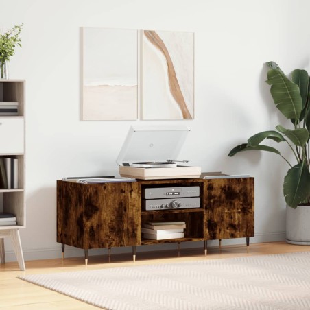 vidaXL Plattenschrank Räuchereiche 121x38x48 cm Holzwerkstoff