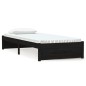 vidaXL Massivholzbett Schwarz 75x190 cm vidaXL Massivholzbett Schwarz 75x190 cm