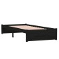 vidaXL Massivholzbett Schwarz 75x190 cm vidaXL Massivholzbett Schwarz 75x190 cm
