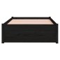 vidaXL Massivholzbett Schwarz 75x190 cm vidaXL Massivholzbett Schwarz 75x190 cm