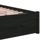 vidaXL Massivholzbett Schwarz 75x190 cm vidaXL Massivholzbett Schwarz 75x190 cm