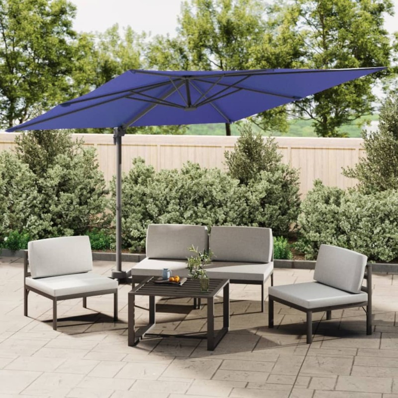 vidaXL LED-Ampelschirm Azurblau 400x300 cm vidaXL LED-Ampelschirm Azurblau 400x300 cm