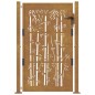 vidaXL Gartentor 105x130 cm Cortenstahl Bambus-Design vidaXL Gartentor 105x130 cm Cortenstahl Bambus-Design