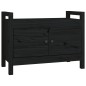 vidaXL Flurbank Schwarz 80x40x60 cm Massivholz Kiefer vidaXL Flurbank Schwarz 80x40x60 cm Massivholz Kiefer