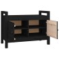 vidaXL Flurbank Schwarz 80x40x60 cm Massivholz Kiefer vidaXL Flurbank Schwarz 80x40x60 cm Massivholz Kiefer