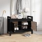 vidaXL Flurbank Schwarz 80x40x60 cm Massivholz Kiefer vidaXL Flurbank Schwarz 80x40x60 cm Massivholz Kiefer