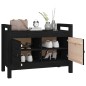 vidaXL Flurbank Schwarz 80x40x60 cm Massivholz Kiefer vidaXL Flurbank Schwarz 80x40x60 cm Massivholz Kiefer