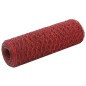 vidaXL Drahtzaun Stahl mit PVC-Beschichtung 25x0,5 m Rot vidaXL Drahtzaun Stahl mit PVC-Beschichtung 25x0,5 m Rot