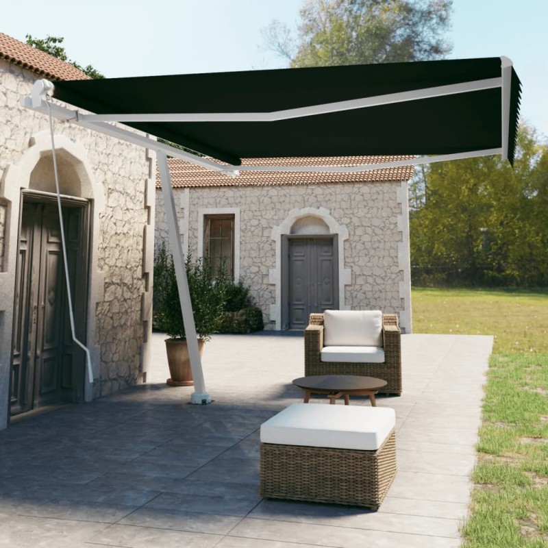 vidaXL Standmarkise Manuell Einziehbar 450x350 cm Anthrazit vidaXL Standmarkise Manuell Einziehbar 450x350 cm Anthrazit
