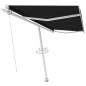 vidaXL Standmarkise Manuell Einziehbar 450x350 cm Anthrazit vidaXL Standmarkise Manuell Einziehbar 450x350 cm Anthrazit