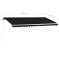 vidaXL Standmarkise Manuell Einziehbar 450x350 cm Anthrazit vidaXL Standmarkise Manuell Einziehbar 450x350 cm Anthrazit