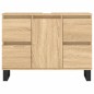 vidaXL Badschrank Sonoma-Eiche 80x33x60 cm Holzwerkstoff vidaXL Badschrank Sonoma-Eiche 80x33x60 cm Holzwerkstoff