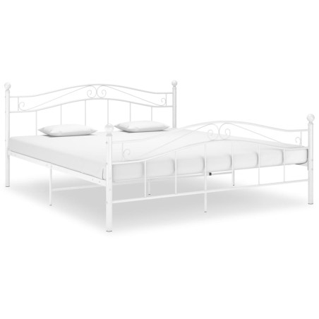 vidaXL Bett Weiß Metall 200x200 cm