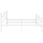vidaXL Bett Weiß Metall 200x200 cm vidaXL Bett Weiß Metall 200x200 cm