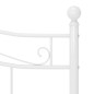 vidaXL Bett Weiß Metall 200x200 cm vidaXL Bett Weiß Metall 200x200 cm