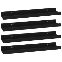 vidaXL Wandregale 4 Stk. Schwarz 40x9x3 cm