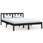 vidaXL Massivholzbett Schwarz Kiefer 135x190 cm vidaXL Massivholzbett Schwarz Kiefer 135x190 cm