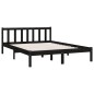 vidaXL Massivholzbett Schwarz Kiefer 135x190 cm vidaXL Massivholzbett Schwarz Kiefer 135x190 cm