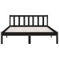 vidaXL Massivholzbett Schwarz Kiefer 135x190 cm vidaXL Massivholzbett Schwarz Kiefer 135x190 cm