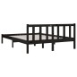 vidaXL Massivholzbett Schwarz Kiefer 135x190 cm vidaXL Massivholzbett Schwarz Kiefer 135x190 cm