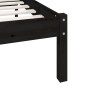 vidaXL Massivholzbett Schwarz Kiefer 135x190 cm vidaXL Massivholzbett Schwarz Kiefer 135x190 cm