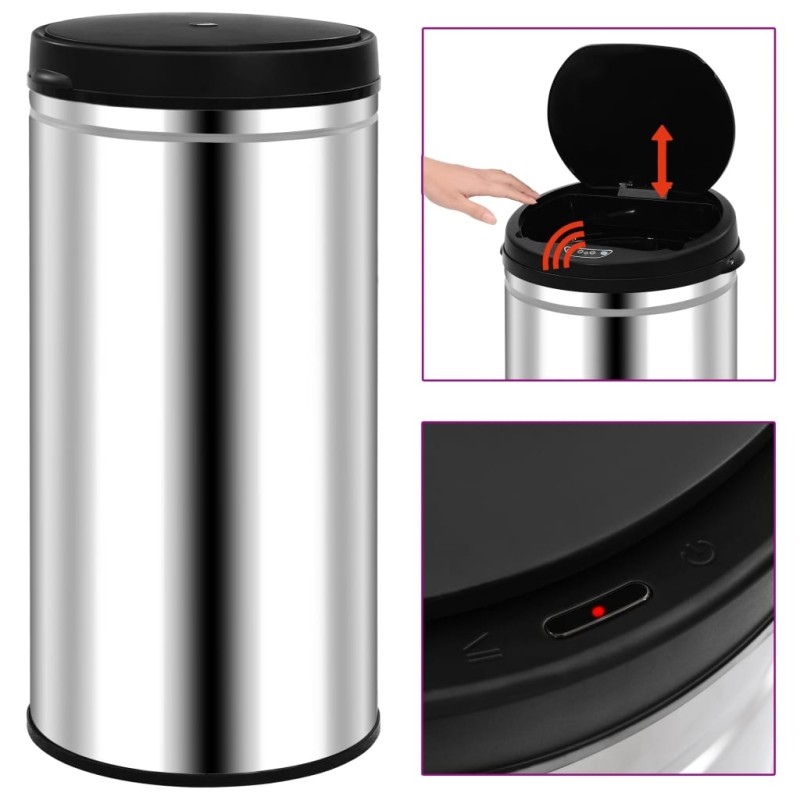 vidaXL Automatischer Sensor-Mülleimer 70 L Edelstahl vidaXL Automatischer Sensor-Mülleimer 70 L Edelstahl