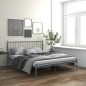 vidaXL Bett Grau Metall 140x200 cm vidaXL Bett Grau Metall 140x200 cm
