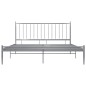 vidaXL Bett Grau Metall 140x200 cm vidaXL Bett Grau Metall 140x200 cm