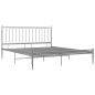 vidaXL Bett Grau Metall 140x200 cm vidaXL Bett Grau Metall 140x200 cm