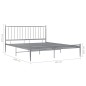 vidaXL Bett Grau Metall 140x200 cm vidaXL Bett Grau Metall 140x200 cm