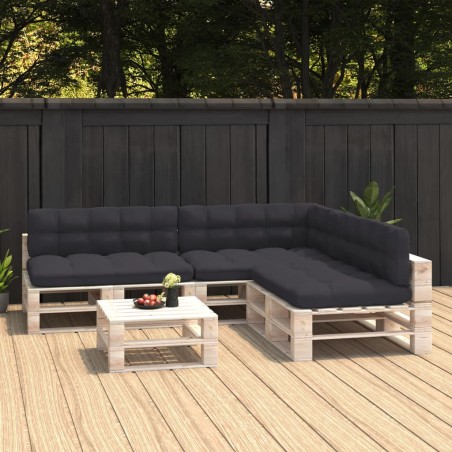 Palettensofa-Auflagen 7 Stk. Anthrazit