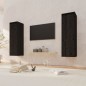 vidaXL Wandschränke 2 Stk. Schwarz 30x30x100 cm Massivholz Kiefer vidaXL Wandschränke 2 Stk. Schwarz 30x30x100 cm Massivholz Kiefer